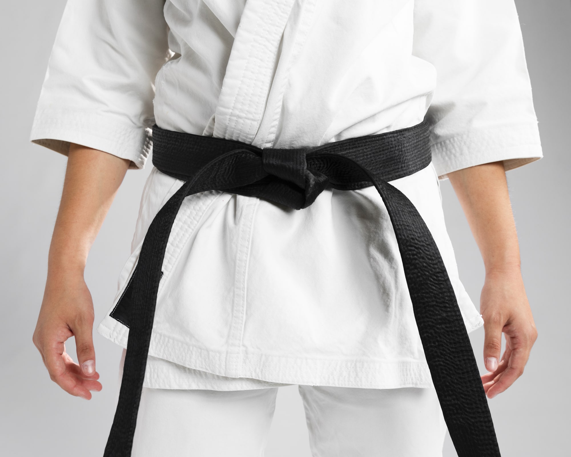 Close up martial arts black belt min