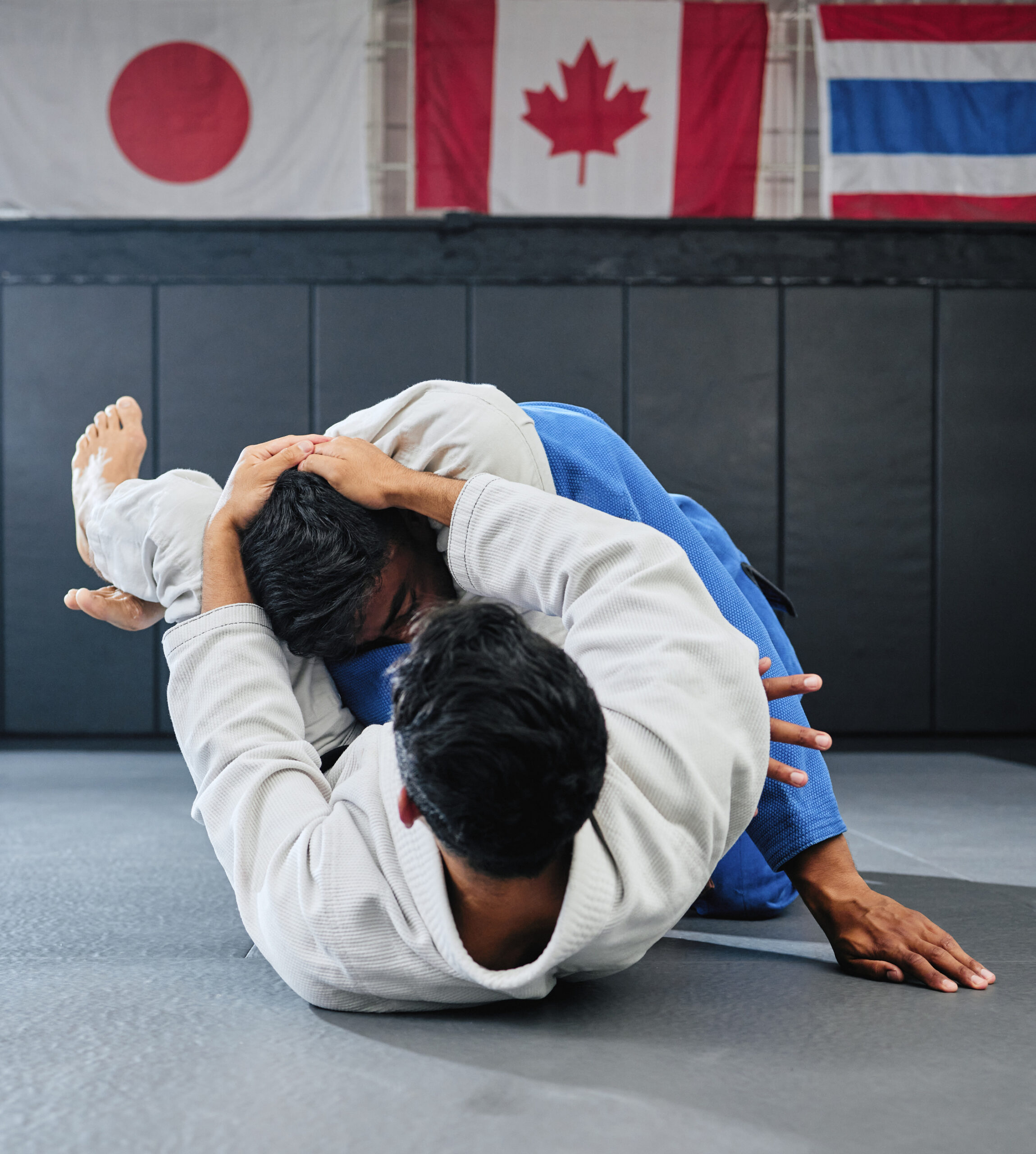 Male martial arts fighting dojo holding his opponent karate sports taekwondo adults training gym fight athlete aikido practicing international competition